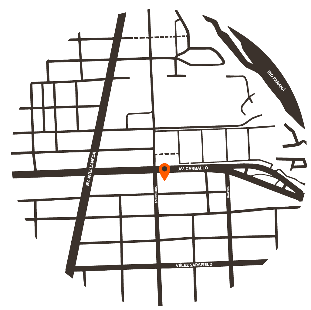 Ubicación del Edificio Bávaro en Av. Carballo 599, Puerto Norte, Rosario.
